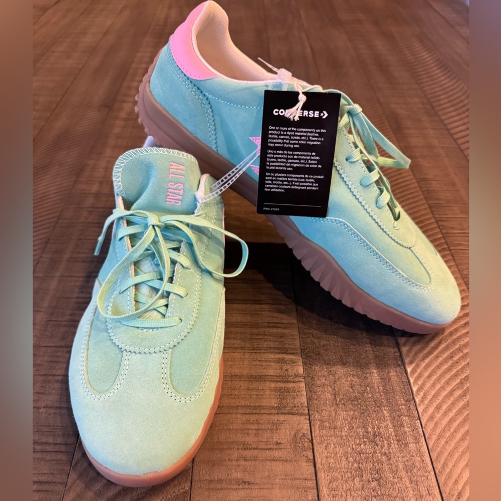 Converse Run Star Trainer Suede Sneakers Aqua/Pink Men’s Size 13 (NWT) - Picture 9 of 16